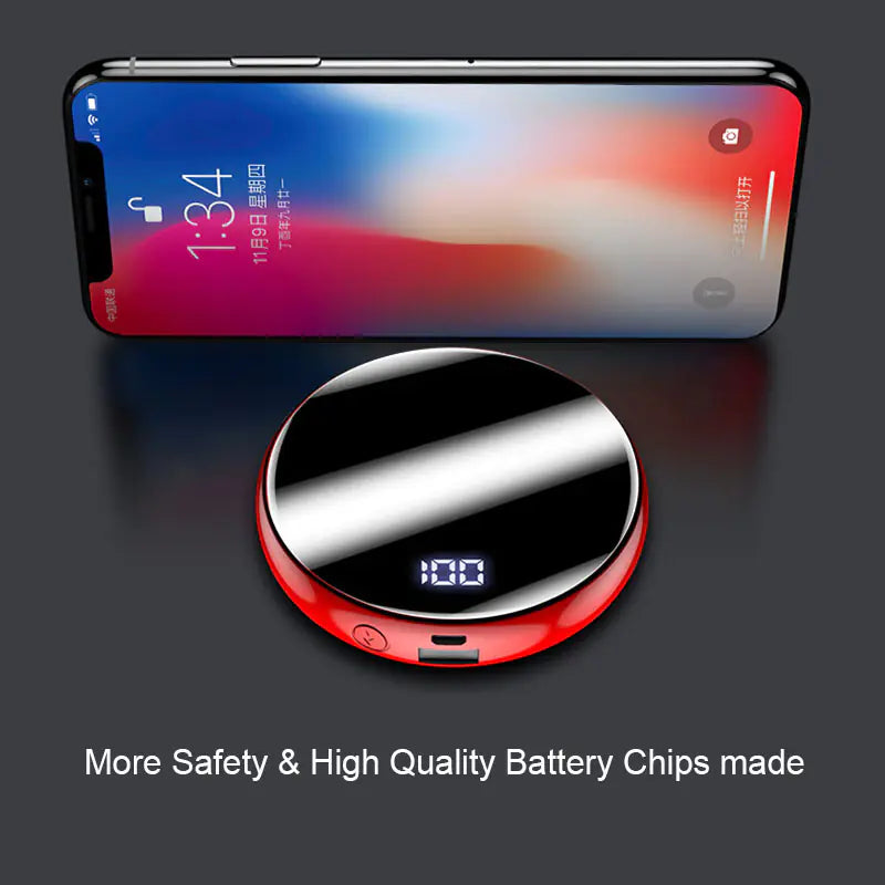 20000mAh Mirror Display Mini Power Bank for Phones