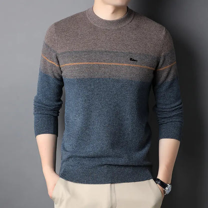 Men's Crewneck Pure Wool Knitted Sweater