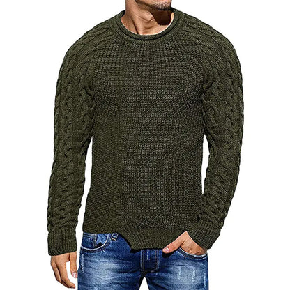 Men's Plus Size Color Block Knit Sweater (Autumn/Winter)