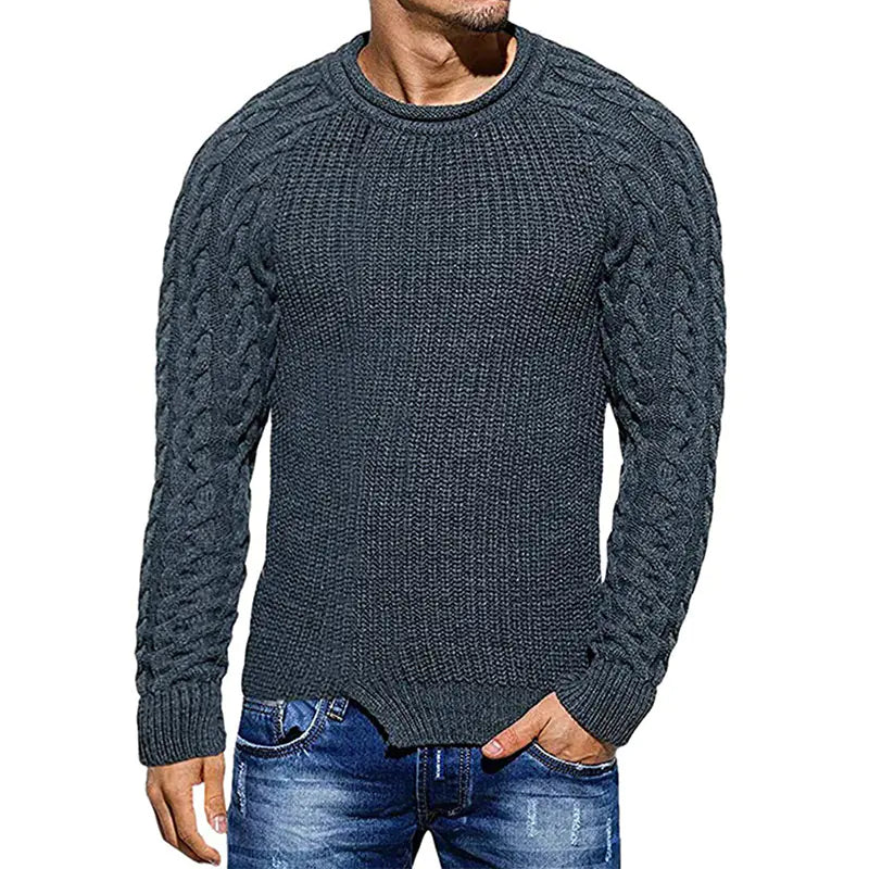 Men's Plus Size Color Block Knit Sweater (Autumn/Winter)