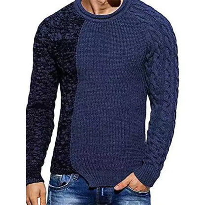 Men's Plus Size Color Block Knit Sweater (Autumn/Winter)