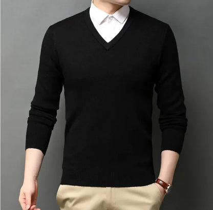 Thick Woolen Sweater for Men's Business Casual Wear