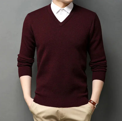 Thick Woolen Sweater for Men's Business Casual Wear