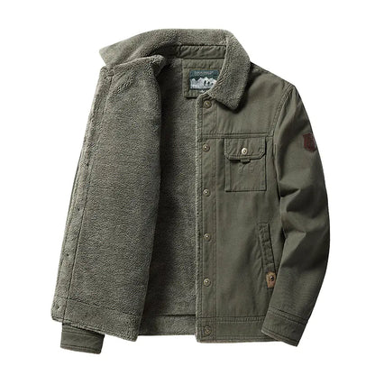 Men's Thick Wool Liner Winter Coat - Casual Outerwear