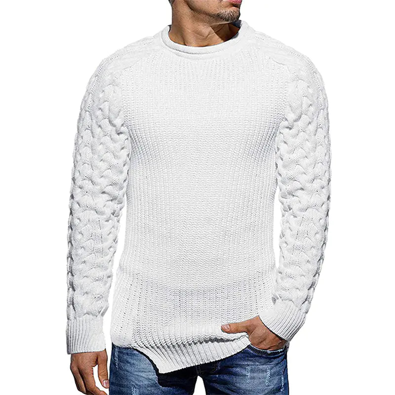 Men's Plus Size Color Block Knit Sweater (Autumn/Winter)