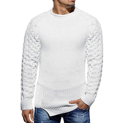 Men's Plus Size Color Block Knit Sweater (Autumn/Winter)
