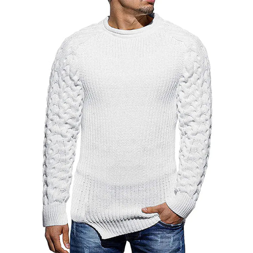 Men's Plus Size Color Block Knit Sweater (Autumn/Winter)