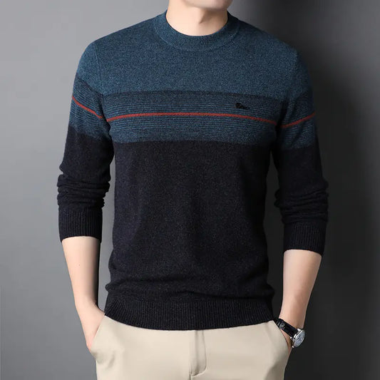 Men's Crewneck Pure Wool Knitted Sweater