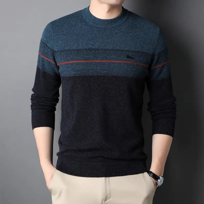 Men's Crewneck Pure Wool Knitted Sweater