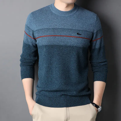 Men's Crewneck Pure Wool Knitted Sweater