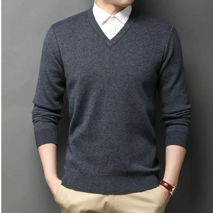 Thick Woolen Sweater for Men's Business Casual Wear