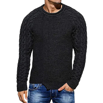 Men's Plus Size Color Block Knit Sweater (Autumn/Winter)