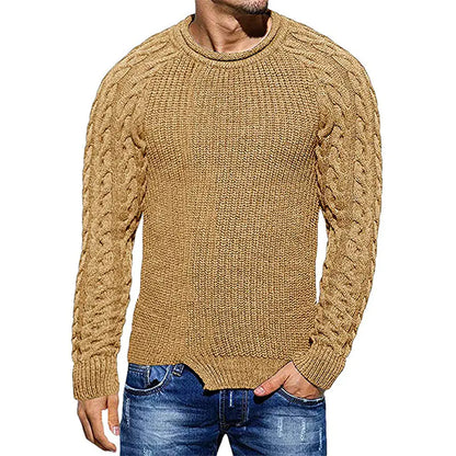 Men's Plus Size Color Block Knit Sweater (Autumn/Winter)