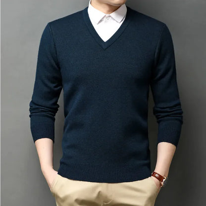 Thick Woolen Sweater for Men's Business Casual Wear